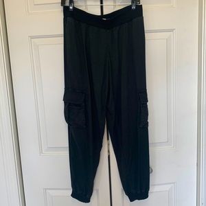 Alice + Olivia drapey black cargo pants